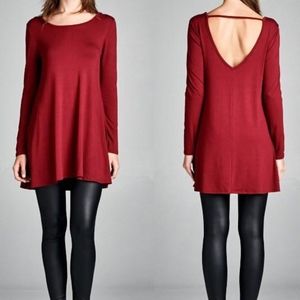 New Tunic Dress Low Cut Back